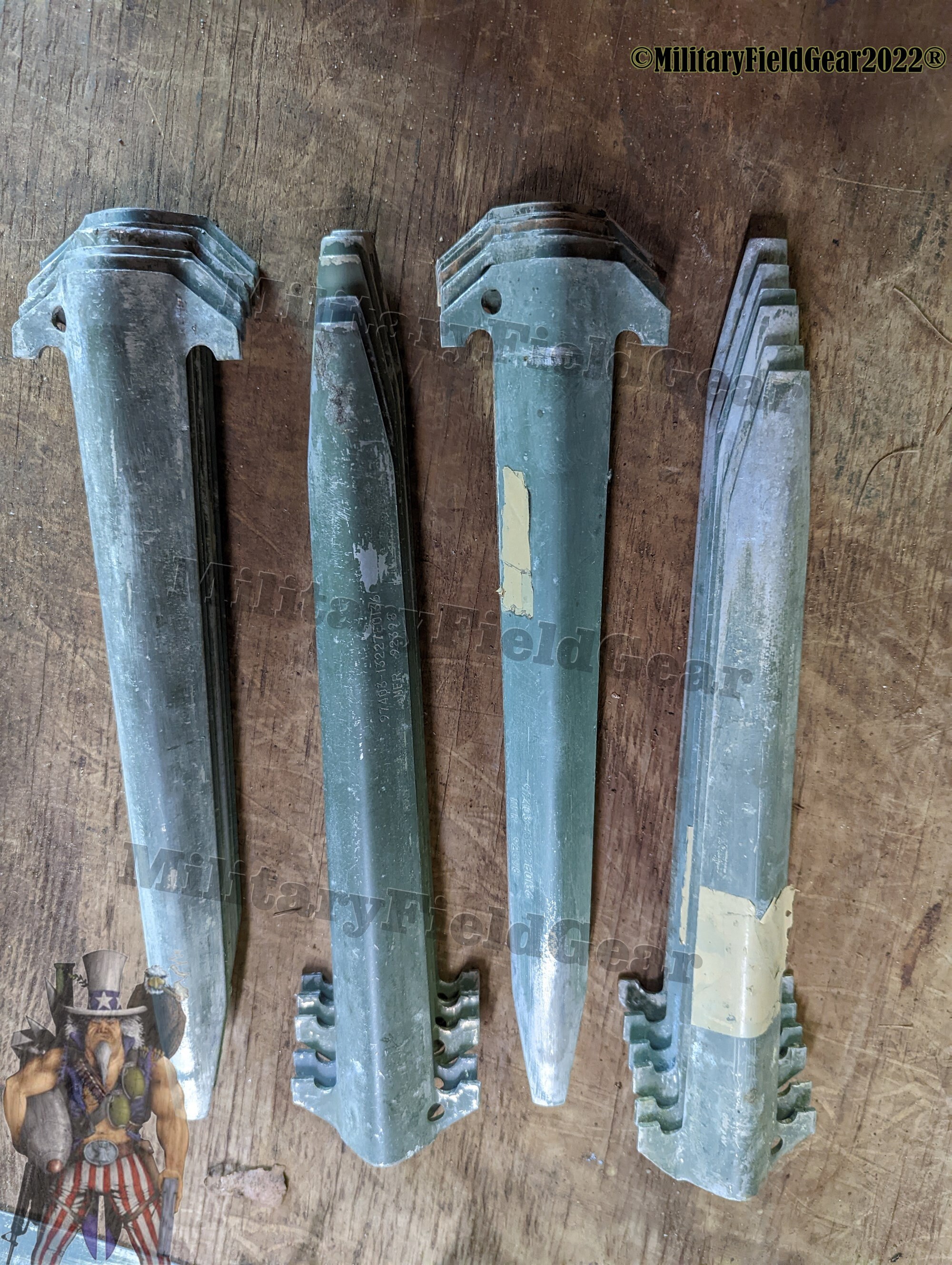 Lot of 16 Military Surplus USED Tent Stakes Camping Aluminum Anchor Stakes Etsy