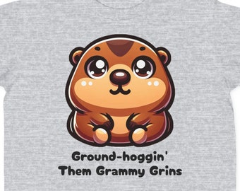Groundhog Toddler T-Shirt: Cute Animal Character, Silly Saying