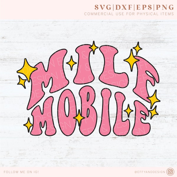 MILF Mobile SVG - Funny Car Decal SVG - Bumper Sticker Decal svg - Cricut Cut File - Funny Meme - digital - Gen Z svg - dxf