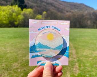 Acrylic Magnet | Mt Cook, fridge magnet, New Zealand gift, gift for Queenstown lovers, Queenstown mountain