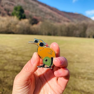 Enamel Pin | Kiwi bird pin, kiwi enamel pin, kiwi gift pin, New Zealand kiwi, Gift for bird lovers, kiwi souvenir