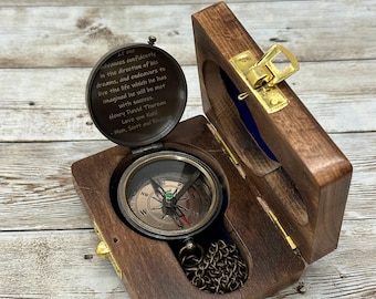 COMPASS, Customized Compass, Personalized Compass, Engraved Compass, Custom Compass, Functional Compass, Christmas Gift, Anniversary Gift