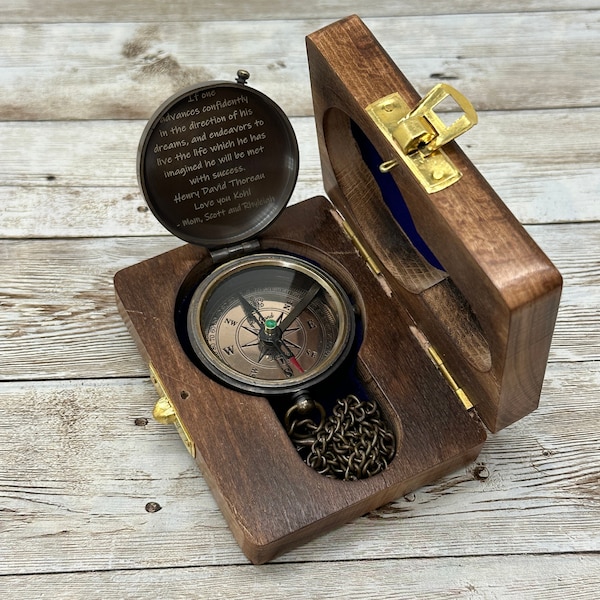 COMPASS, Customized Compass, Personalized Compass, Engraved Compass, Custom Compass, Functional Compass, Christmas Gift, Anniversary Gift