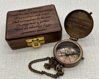 COMPASS, Customized Compass, Personalized Compass, Engraved Compass, Custom Compass, Functional Compass, Christmas Gift, Anniversary Gift