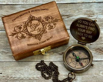 COMPASS, Customized Compass, Personalized Compass, Engraved Compass, Custom Compass, Functional Compass, Christmas Gift, Anniversary Gift