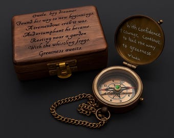 COMPASS, Customized Compass, Personalized Compass, Engraved Compass, Custom Compass, Functional Compass, Christmas Gift, Anniversary Gift