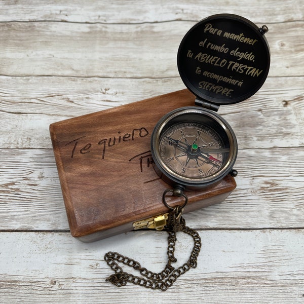 Customizable Compass with Personalized Message - Perfect for Travelers and Explorers
