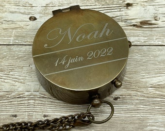 Personalized Compass, Engraved Compass, Custom Compass, Functional Compass, Fathers Day Gift, Anniversary Gift, Groomsmen Gift