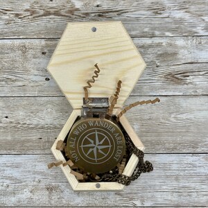 Brújula grabada, regalo de brújula, brújula personalizada, brújula personalizada, brújula funcional, regalo de boda, regalo de Navidad