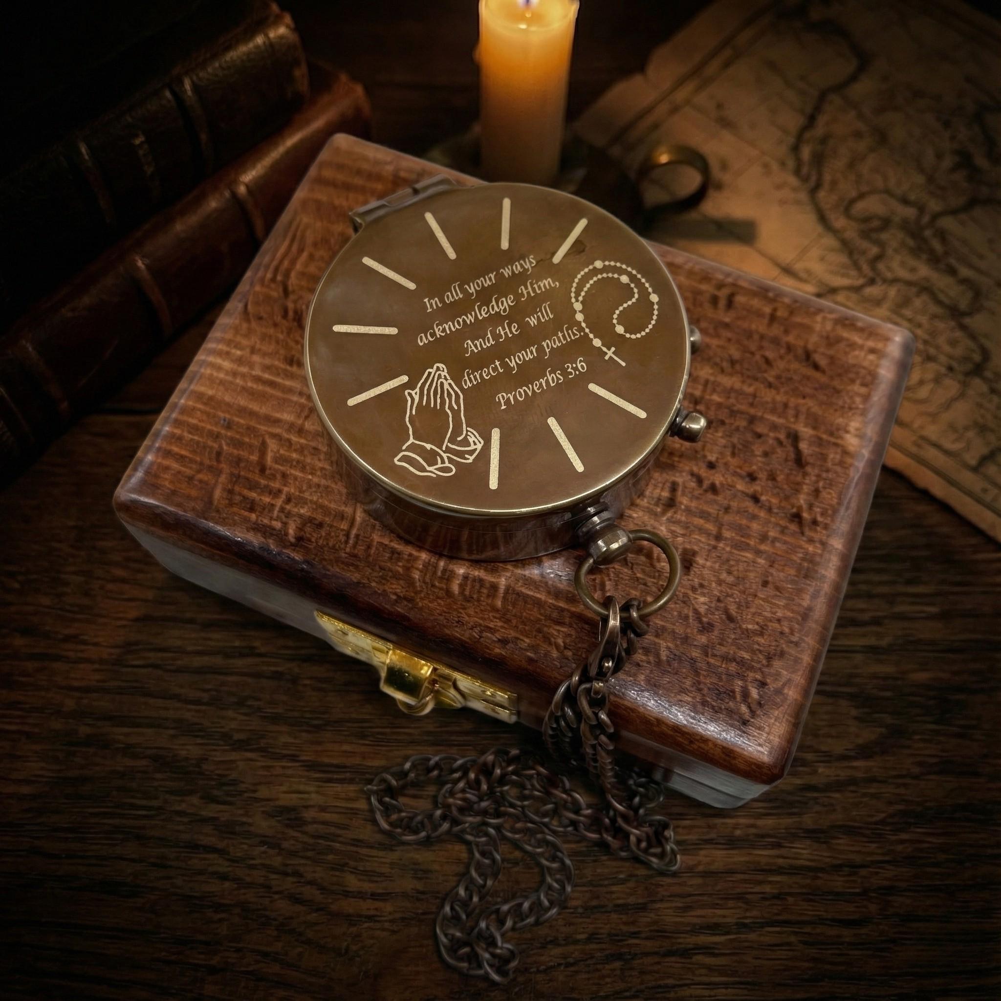 Customizable Compass With Personalized Message - Perfect for Travelers ...