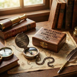 BRÚJULA, Brújula personalizada, Brújula grabada, Brújula funcional, Regalo de Navidad, Regalo de aniversario