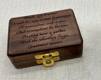 Caixa de bússola, caixa de madeira vazia vintage, caixa para bússola de 2 polegadas, caixa de madeira personalizada para bússola, caligrafia ou gravação de design personalizado na caixa