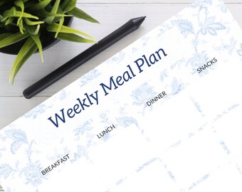 Paquete básico de planificación de comidas - Páginas de planificación de comidas semanales - Paquete de páginas de planificación de comidas