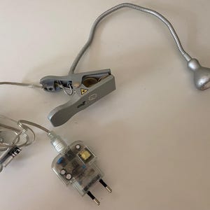 Jufhamvintage- Vintage IKEA Jansjo Klemmlampe - Flexible Schwanenhalslampe- aluminiumfarbige Leselampe- Designer Efverlund / Jelinek