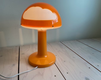 jufhamvintage- Vintage Ikea orange Cloud lamp Skojig- Children's night lamp- Mushroom - Desk lamp - Table lamp  - Toadstool