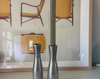 jufhamvintage - Juego de dos candelabros vintage Göta de Ikea - Diseño escandinavo de los años 90, diseñado por Erika Pekkari.