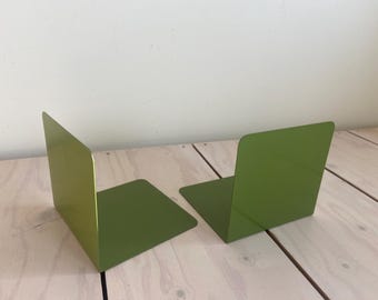 Jufhamvintage - ヴィンテージ工業用ブックエンド2個セット - 1960年代 - NVF Gispen グリーンメタルブックエンド