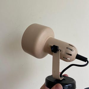 Jufhamvintage- vintage beige and black metal wall lamp- 80s wall or ceiling spot