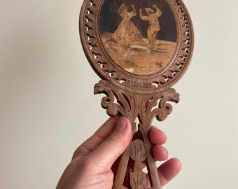 jufhamvintage - Espejo de mano antiguo calado de recuerdo - Artículos de Sorrento