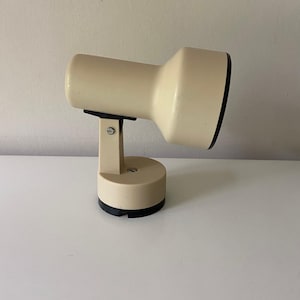 Jufhamvintage- Vintage Dutch design wall spot light - mid century modern beige and black spot light fixture- 70s