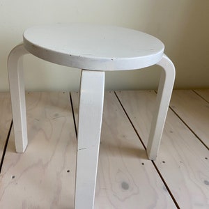 jufhamvintage-Vintage wooden stool-children's furniture- plywood  stool (like) Ikea Frosta-vintage kids' stool