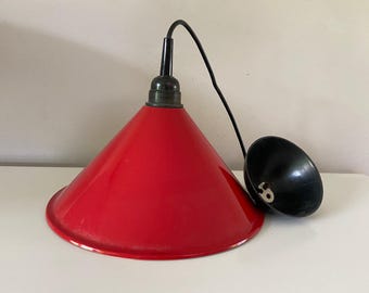Jufhamvintage - ヴィンテージ Hema レッドメタルペンダントライト