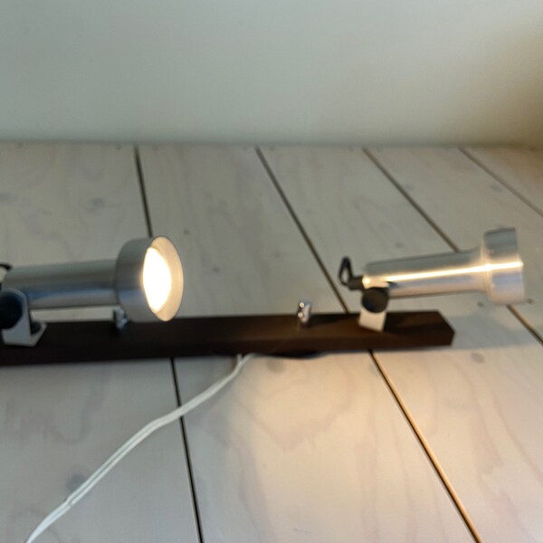 Jufhamvintage- Vintage Philips Holland Double Wall Sconce, Wall Lamp, Mid Century double spot light- 70s wall lamp with two spot lights