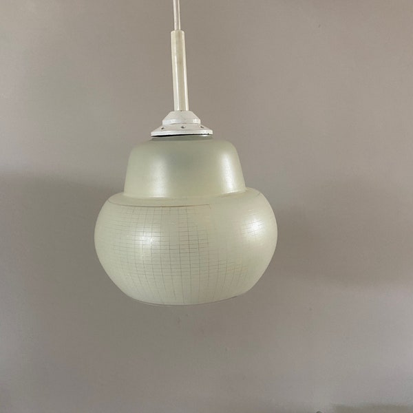 Jufhamvintage- vintage glass hanging lamp in art deco style- 30 pendant lamp