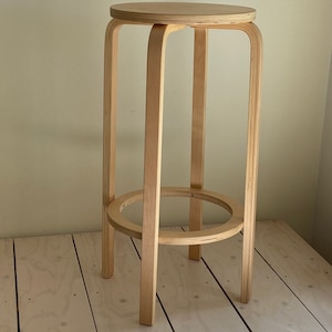 Jufhamvintage- Vintage Ikea Frosta Bar Stool-vintage Birch Wooden
