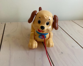 1961年 フィッシャープライス 木製犬プルトイ #181 アメリカ 1961年 フィッシャープライス 木製犬プルトイ #181 アメリカ 美術品