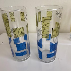 jufhamvintage- set of two vintage lemonade glasses- MDL Belgium, 1960s