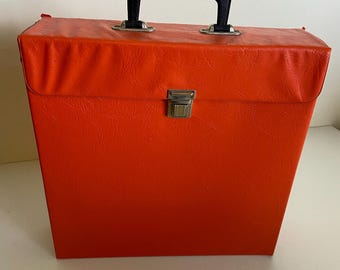 Jufhamvintage - Vintage 70er Jahre Koffer für die Aufbewahrung von 33 RPM Schallplatten- LP Case