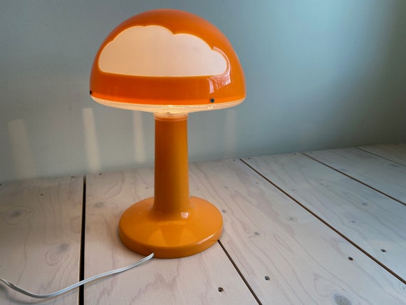 Jufhamvintage- Vintage Ikea Orange Cloud Lamp Skojig- Children's