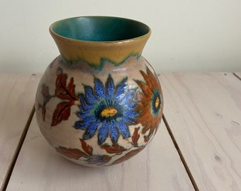 花瓶 - アールデコ - ゴーダ オランダ - 手描き - 非常に美しい花の