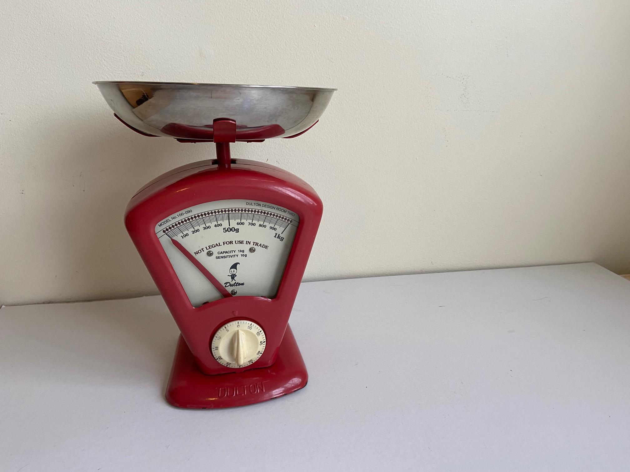 ヴィンテージ ダルトン キッチンスケール タイマー付き：笹本康 レッド
