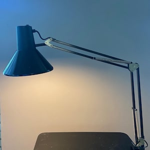 jufhamvintage- Vintage Massive  architect lamp- 80s desk lamp- Metal Task Lamp Industrial Design Lamp.