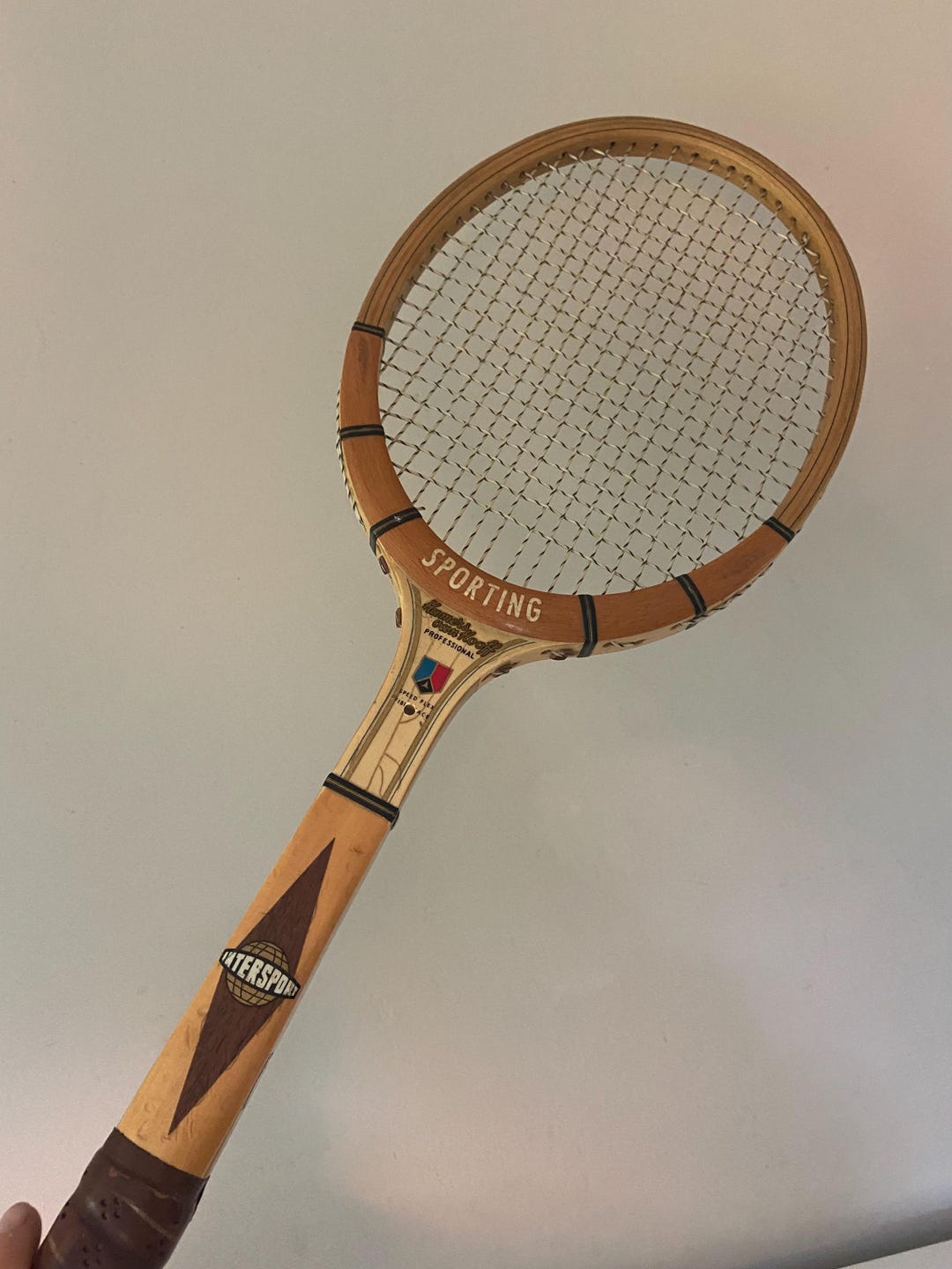 Jufhamvintage- Vintage Wooden Tennis Racket Sporting Hamers Van Hooff ...