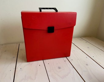 Jufhamvintage- Vintage LP storage case Boa Box Made in Holland-  70s vinyl record case