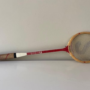 Early Small Tennis Racquet Badminton/Squash/Racquetball Wooden Salesman Sample e