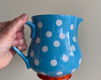 Jufhamvintage- Oilily water jug- vintage polkadot jug- big water or milk jug 90s