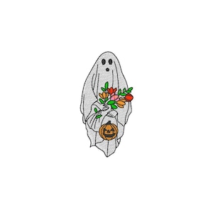 Machine embroidery design cute ghost, ghost embroidery, Halloween