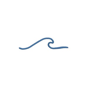 Peut inclure: Un design de vague bleu simple, une illustration minimaliste d'une vague.