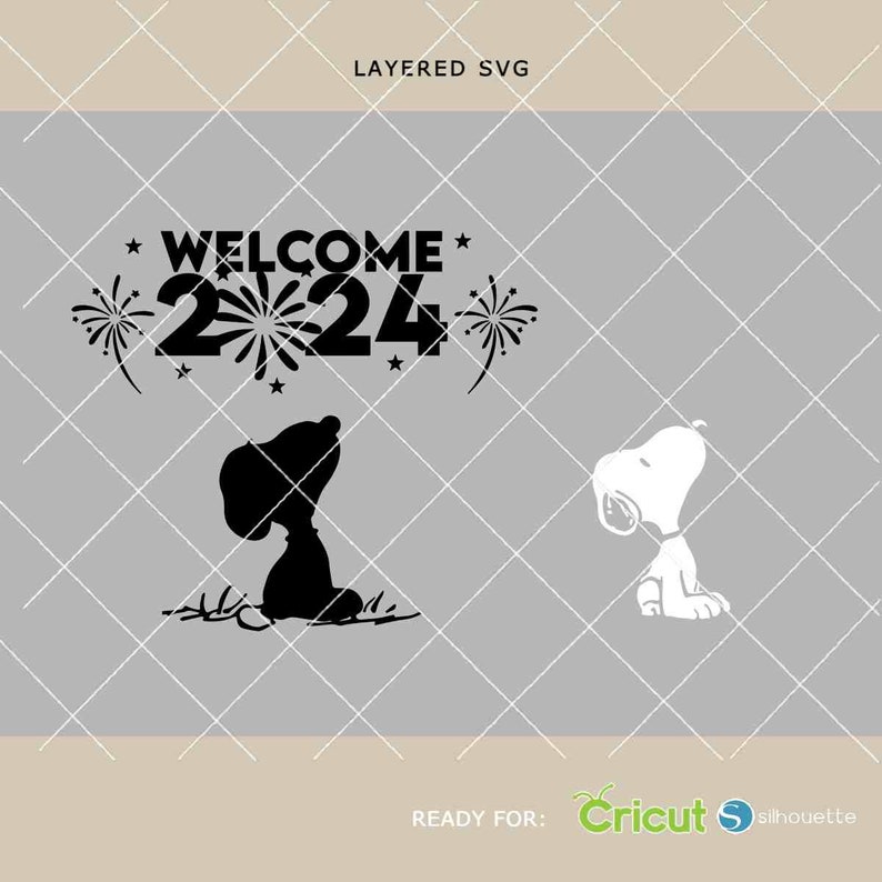 2024 Svg, Snoopyy Happy New Year, Happy New Year Svg, New Year