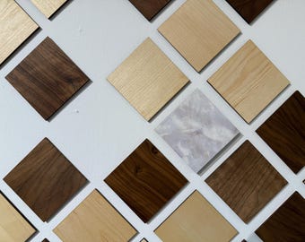 Azulejos magnéticos de pared / Madera auténtica / Decoración adaptable y funcional / Cuadrados o hexagonales