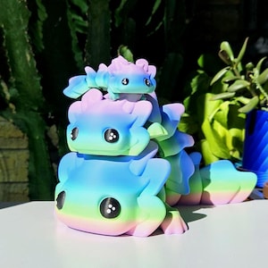 Axolotl Fidget Toy Articulated 3D Printed Axolotl Gift for Kids Cute Sensory Toy Flexi Axolotl Collectible Fidget Toy Axolotl Figurine