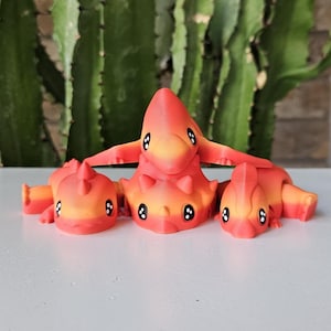 3D Printed Flexible Dinosaur Set Articulated T-Rex Triceratops & Parasaurolophus Fidget Toys Unique Dinosaur Gifts for Kids Adults
