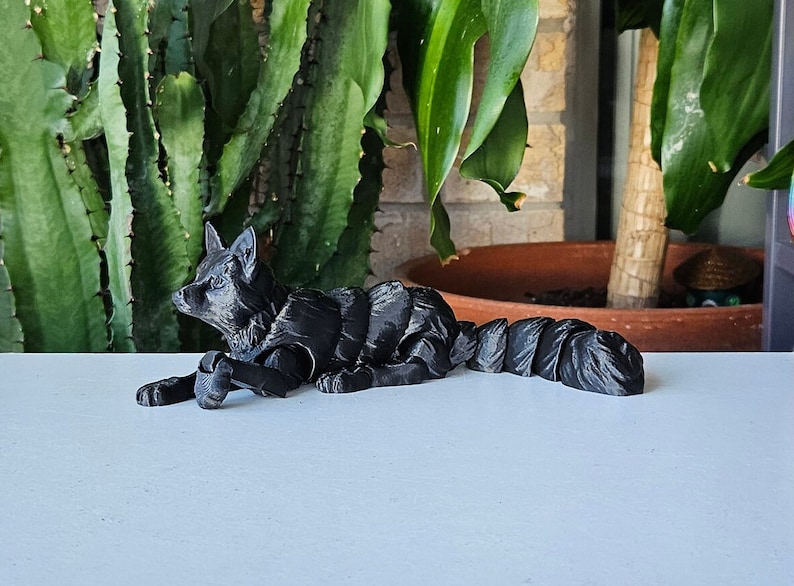 Handcrafted 3D Printed Articulated Flexi Fox Fidget Toy Unique Fox Figurine for Stress Relief 3D Printed Therian Animal Sculpture image 10