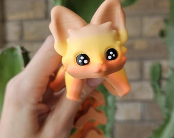 3D Printed Articulated Fox Fidget Toy: Sensory Desk Pet