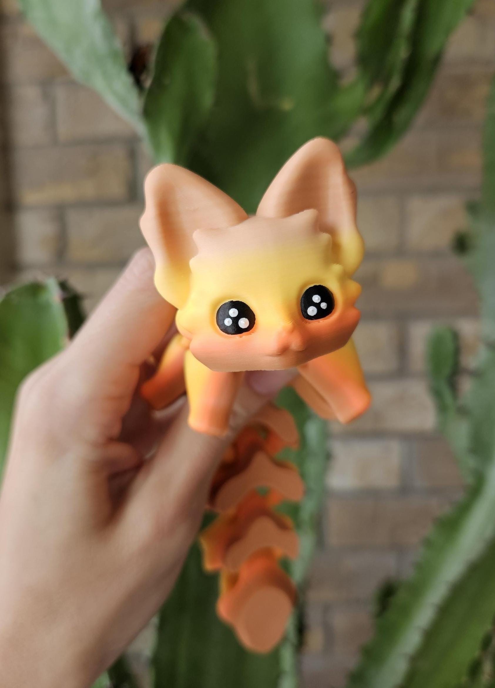 3D Printed Articulated Fox Fidget Toy: Sensory Desk Pet