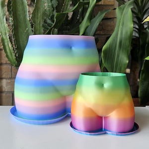 Butt Planter Booty Plant Pot Custom 3D Printed Woman Body Planters Indoor Flower Pot with Drainage Unique Home Decor & Furniture Gift